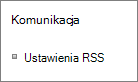 Ustawienia komunikacji listy (RSS)