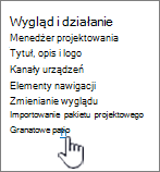 Wygląd i działanie ustawień z wybraną pozycją Nawigacja