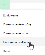 Ustawianie linku jako podłącza w menu po lewej stronie