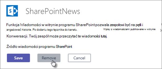 Okno dialogowe Łącznik wiadomości