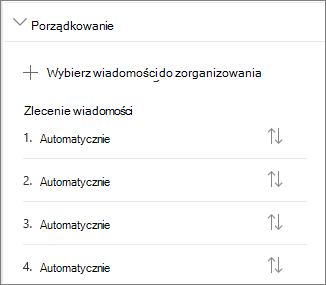 Organizowanie sekcji wiadomości