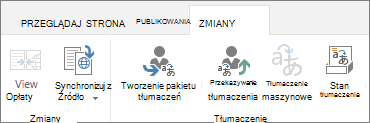 Zrzut ekranu przedstawiający kartę odmian z witryny docelowej. Karta Zawiera dwie grupy, odmiany i tłumaczenie