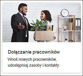 zrzut ekranu przedstawiający szablon dołączania pracowników