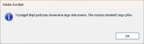 Błąd szybkiego drukowania pliku PDF Outlook (wersja klasyczna)