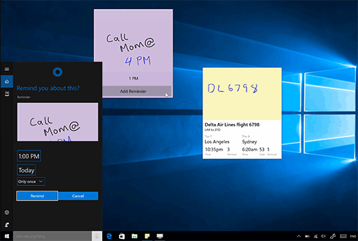 Przypomnienia z programu Sticky Notes