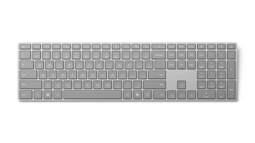 Wyświetlanie widoku z góry na klawiaturę Surface Keyboard