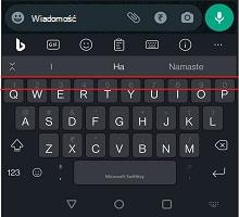 SwiftKey klawiatury po włączeniu symboli długiego naciśnięcia