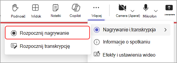 Rozpocznij nagrywanie ratusza.