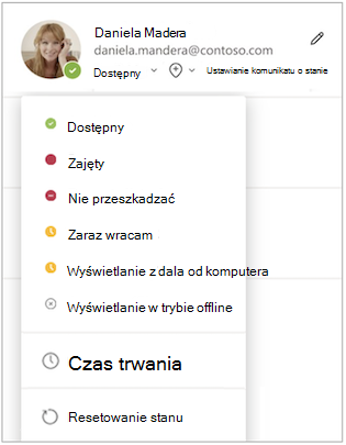 Menu stanu
