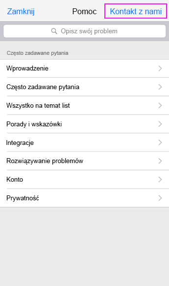 Skontaktuj się z pomocą techniczną