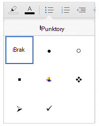 Opcje punktorów
