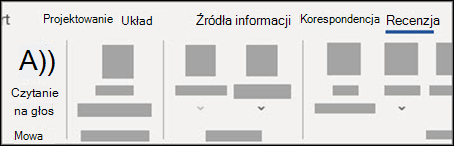 Wybierz pozycję Czytaj na głos na karcie Recenzja.