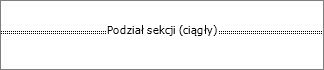 Wygląd znacznika podziału sekcji