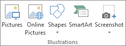 Grupa Ilustracje na karcie Wstawianie w programie Excel