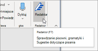 Wybierz pozycję Redaktor na karcie Narzędzia główne lub naciśnij klawisz F7, aby otworzyć okienko Redaktora.