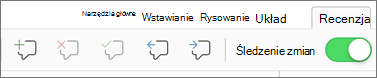 Menu komentarzy na karcie Recenzja