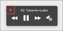 Wybierz pozycję Zatrzymaj