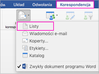 Pozycja Listy seryjne