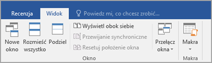 Kliknij pozycję Wyświetl obok siebie