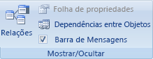 Imagem da faixa de opções do Access