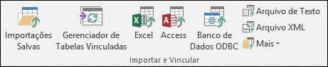 Imagem da faixa de opções do Access