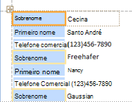 Layout de controle empilhado básico