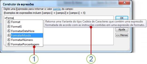 A lista suspensa do IntelliSense e uma Dica Rápida.