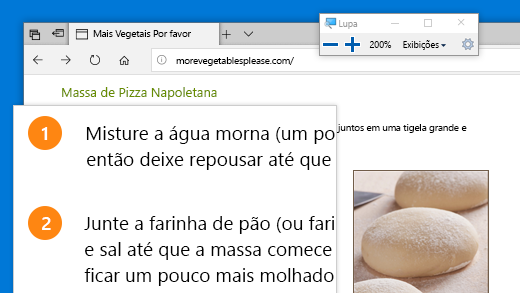 Abra a Lupa rapidamente ao premir a tecla do logótipo do Windows + Sinal de adição (+).