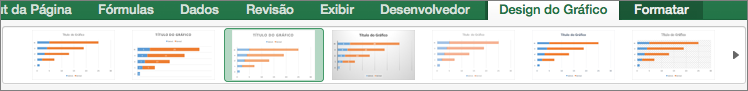 Na guia Design do Gráfico, selecione um formato de gráfico