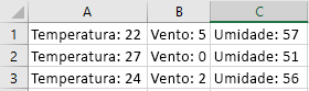 Células do Excel que foram divididas