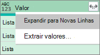 Expandindo uma lista JSON