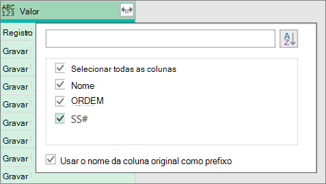 Expandindo um registro JSON