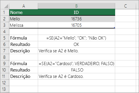 Exemplos SE