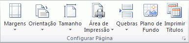 imagem da faixa de opções do excel