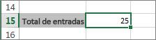 Resultados da função CONT.VALORES