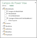 Tabela e campos ocultos no Power View
