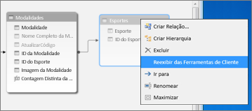 Reexibir das Ferramentas de Cliente
