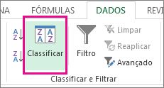 Botão Classificar
