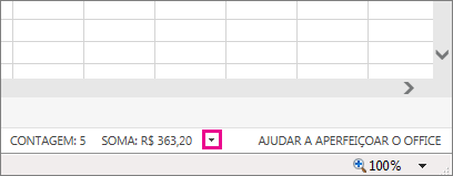 Personalizar a barra de status