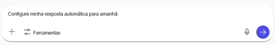 Captura de tela de um prompt para criar respostas automáticas no Copilot Chat