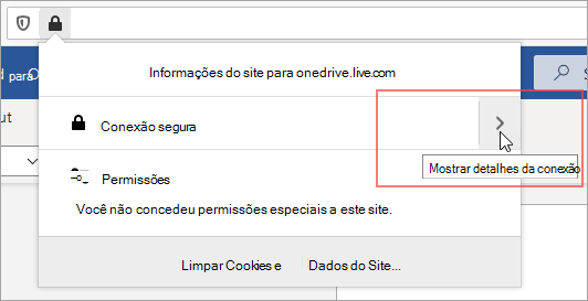 Selecione Mostrar detalhes da conexão.