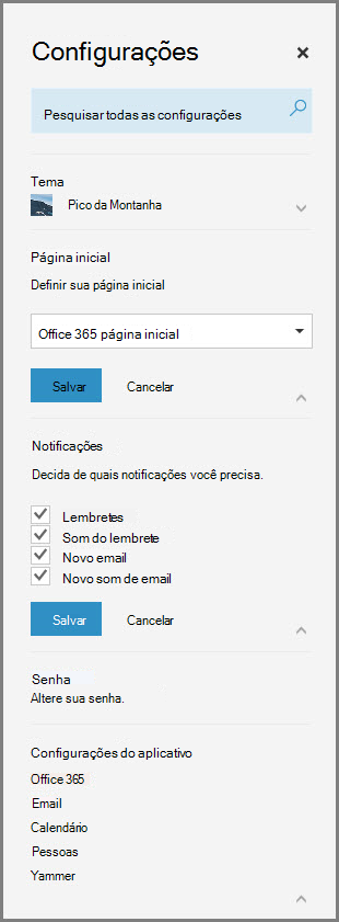 Notificações do Office 365