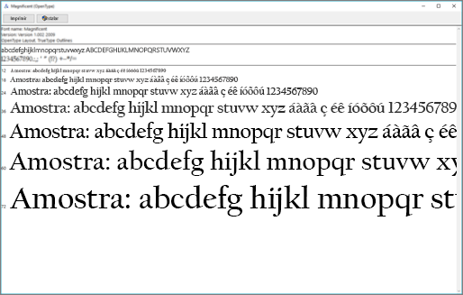 O Pré-visualizador de Fonte do Windows permite que você exiba e instale fontes no seu computador com Windows