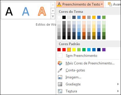 Comando Preenchimento de Texto