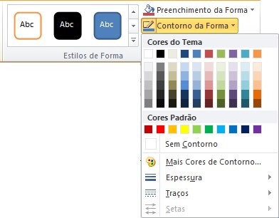 Menu Contorno de Forma