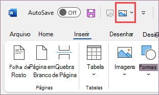 Comando adicionado à Barra de Ferramentas de Acesso Rápido