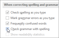 Caixas de seleção Gramática
