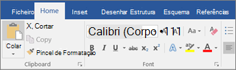 Clique na guia Arquivo