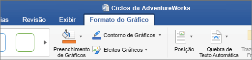 Uma imagem SVG selecionada ativa a guia Formato do Elemento Gráfico na faixa de opções