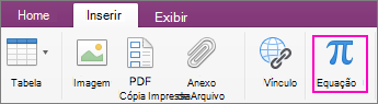 Clique no separador Inserir e selecione a Equação